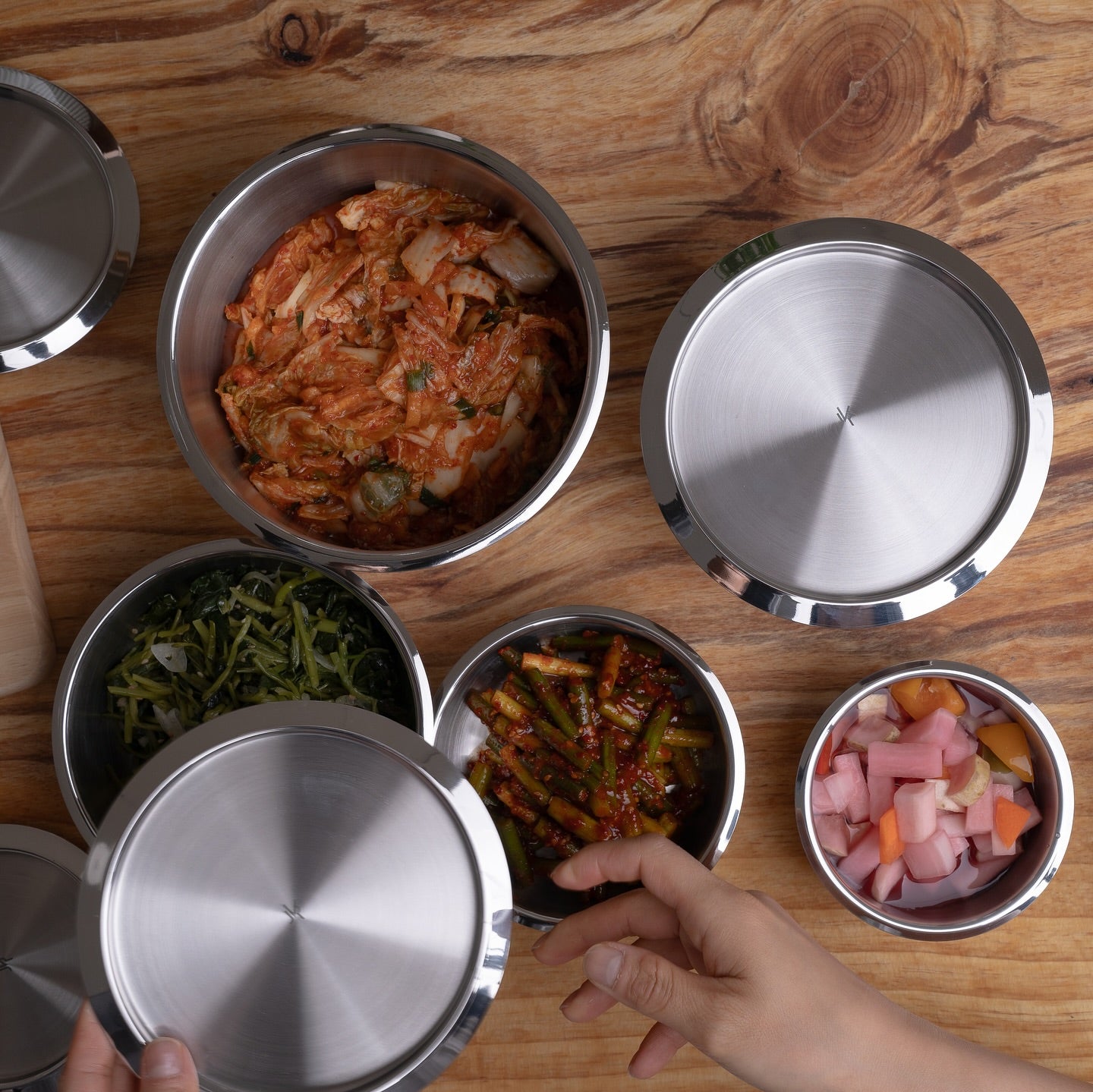 [JVR] Odorless Canister With Lid - Stainless Steel - Stackable