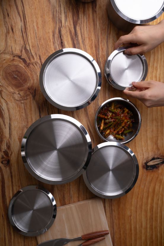 [JVR] Odorless Canister With Lid - Stainless Steel - Stackable