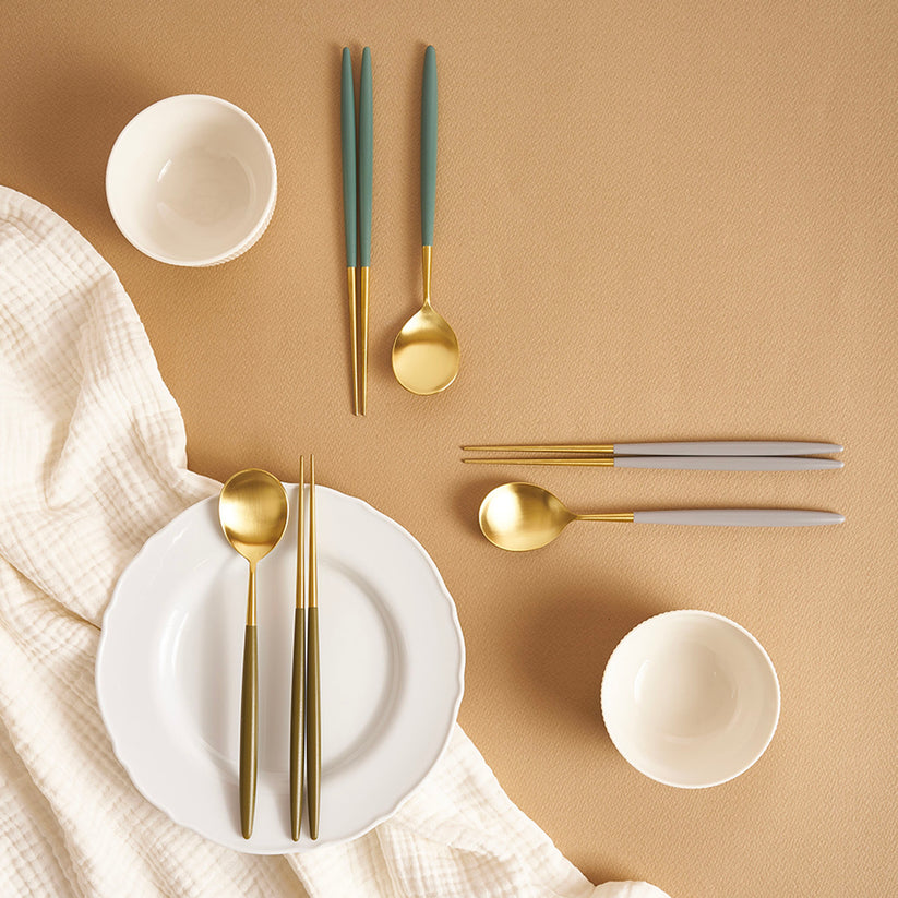 [Bogen] Matinee Solid Spoon & Chopsticks, 1sets (3pc)