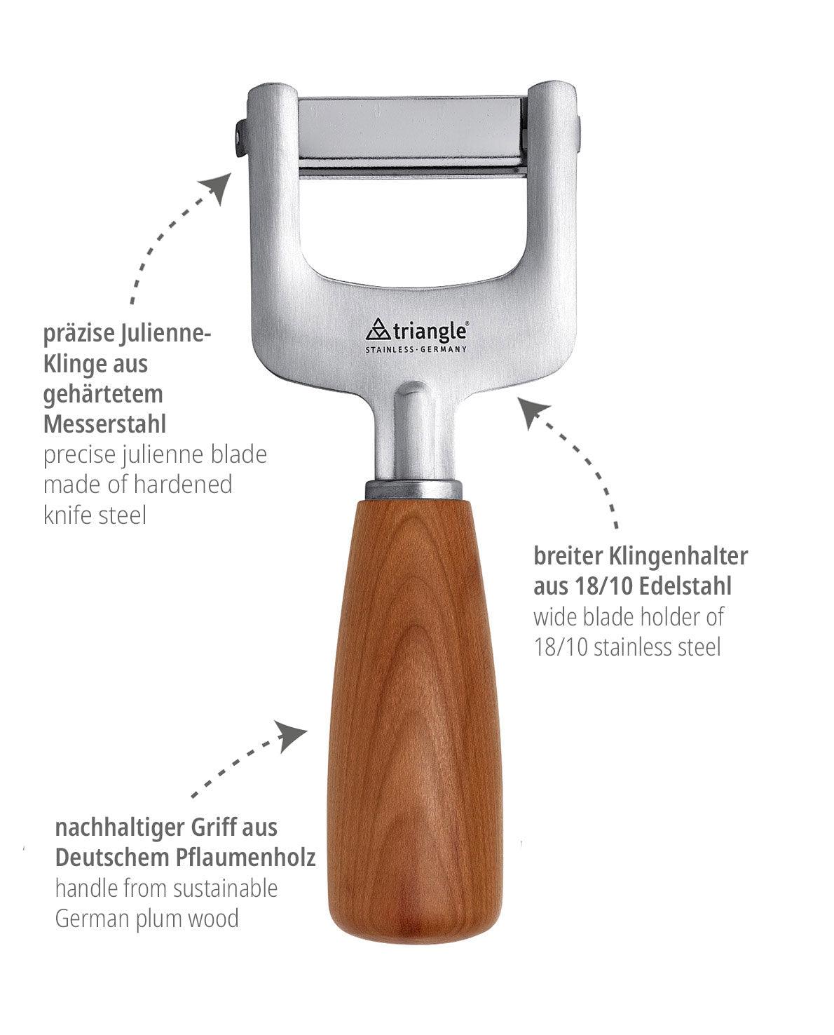 [Triangle] Julienne Cutter PLUM wood, in Gift Box