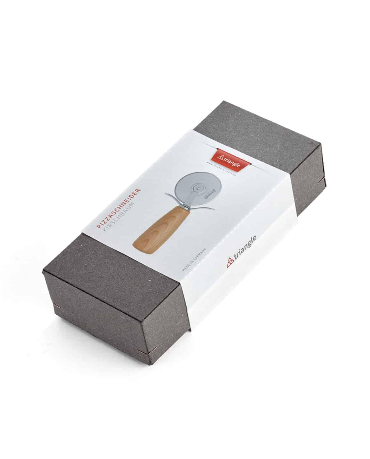 [Triangle] Pizza Cutter Plum wood, Ø 7cm, in Gift Box
