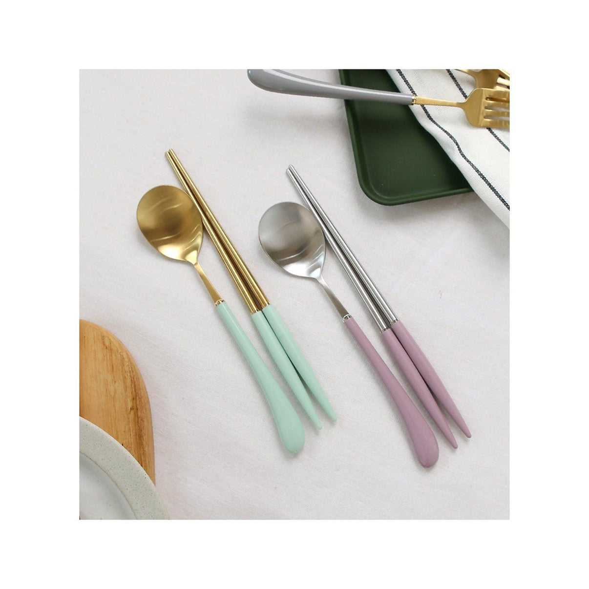 [Bogen]  Swan Kids Cutlery Set (Spoon, Fork, Chopsticks)