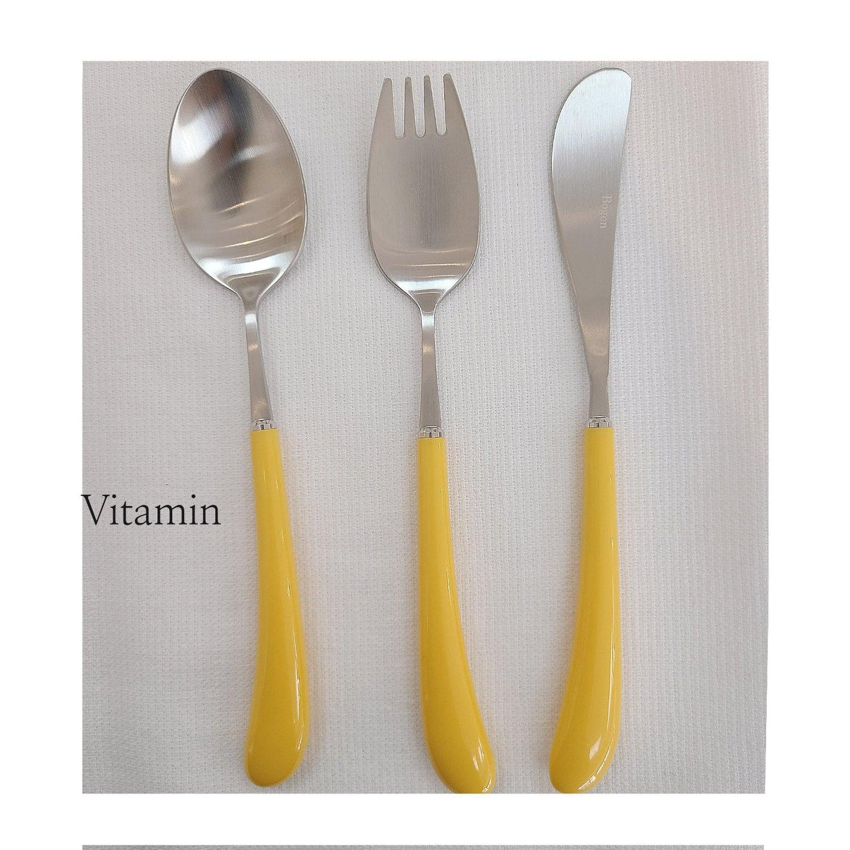[Bogen] Swan Satin Toddler set, Spoon, Fork & Knife, 3pcs