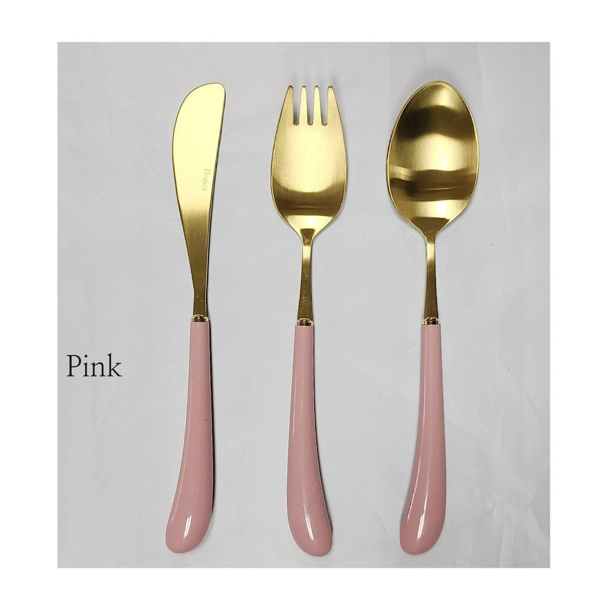 [Bogen] Swan Gold Toddler set, Spoon, Fork & Knife, 3pcs