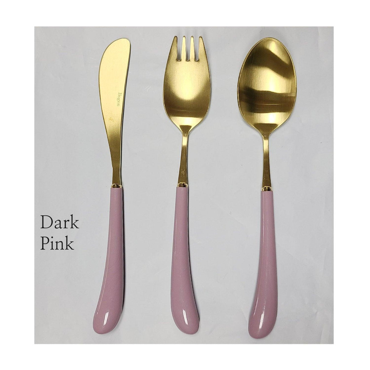 [Bogen] Swan Gold Toddler set, Spoon, Fork & Knife, 3pcs