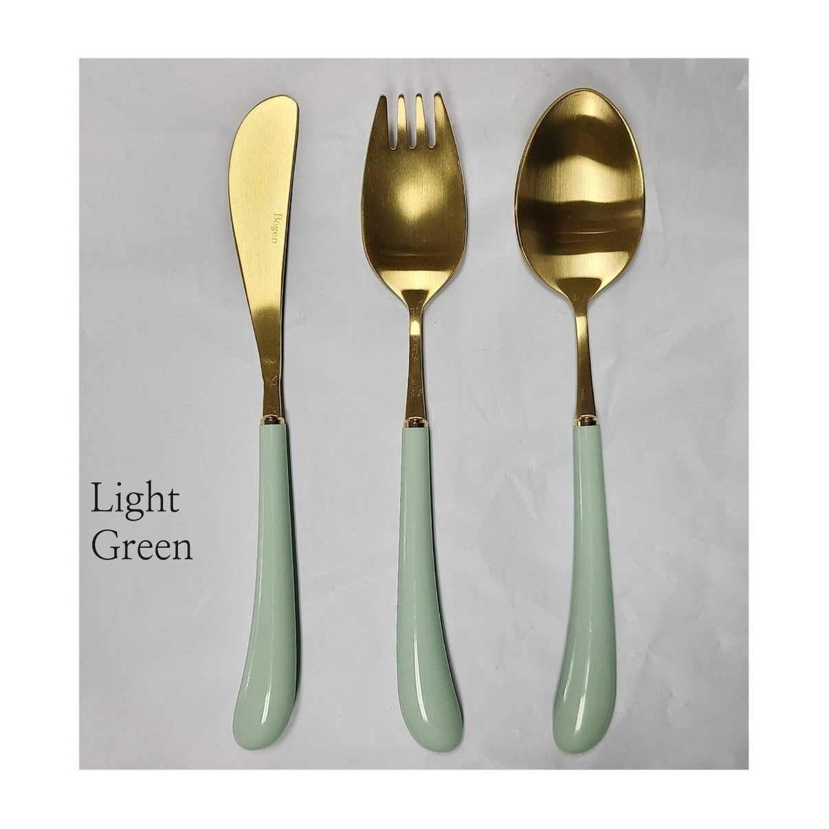 [Bogen] Swan Gold Toddler set, Spoon, Fork & Knife, 3pcs